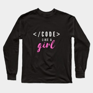 Code like a girl Long Sleeve T-Shirt